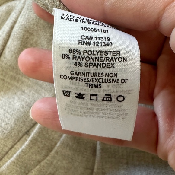 Beige tapered leg high waisted pants - Picture 4 of 8